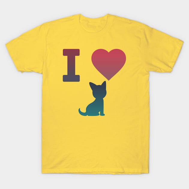 I Love Cats T-Shirt by MACIBETTA